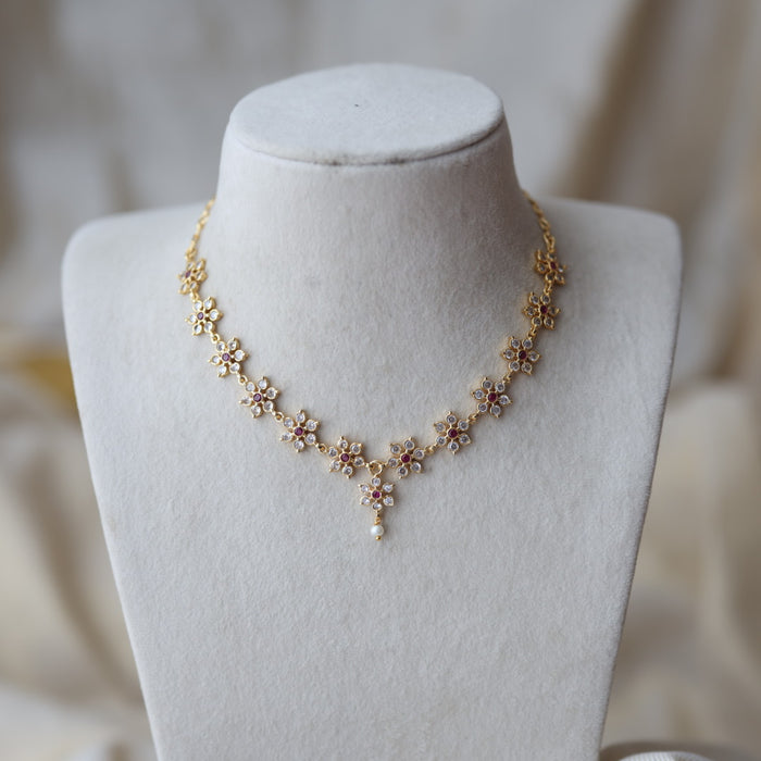 Heritage gold plated short necklace H489