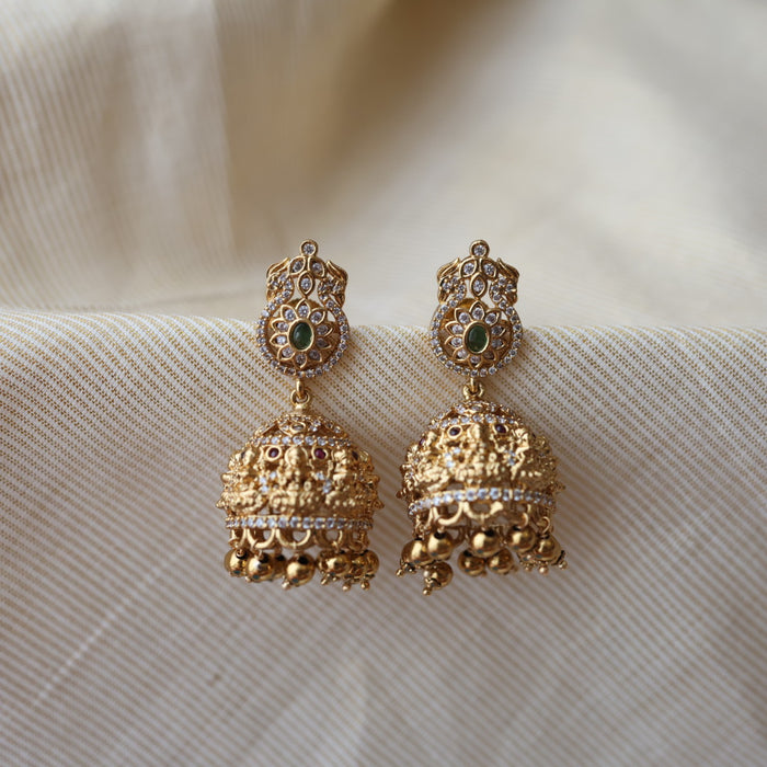 Antique temple design jumka earrings AJ204