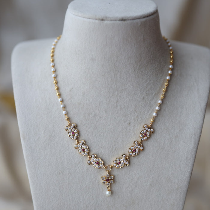 Heritage gold plated short necklace H6990