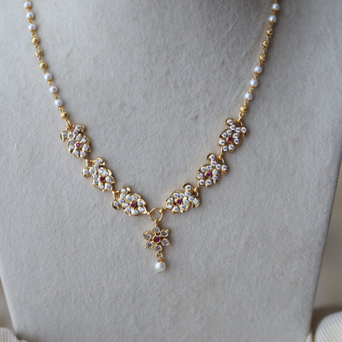 Heritage gold plated short necklace H6990