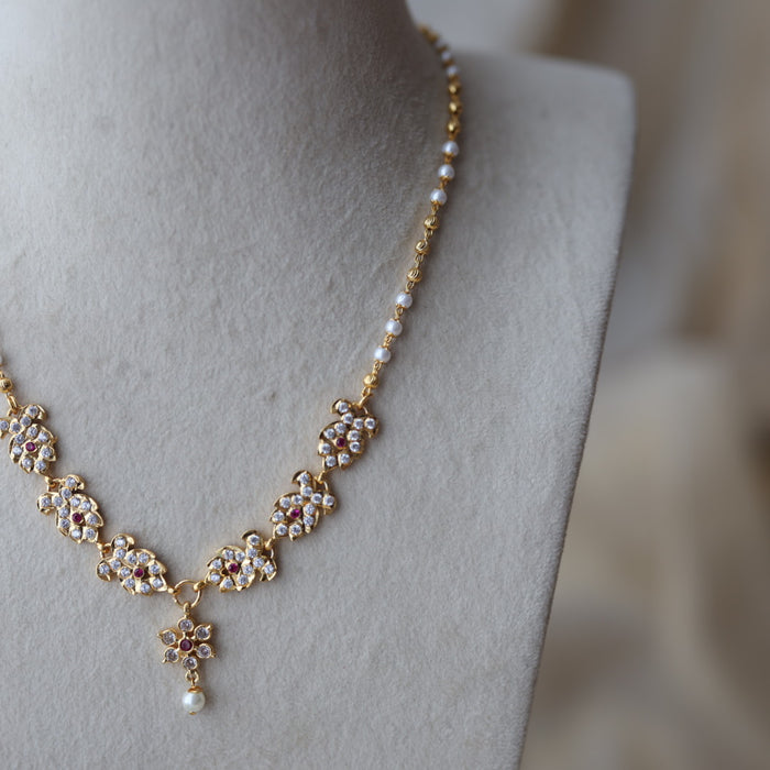 Heritage gold plated short necklace H6990