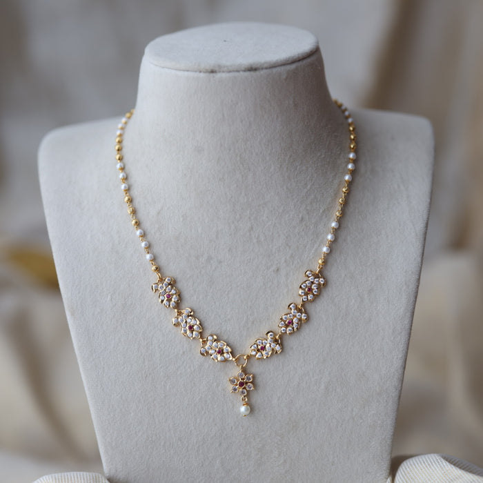 Heritage gold plated short necklace H6990