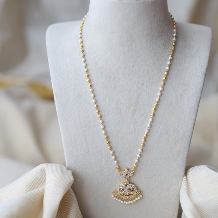 Heritage gold plated padakam long necklace HP6899