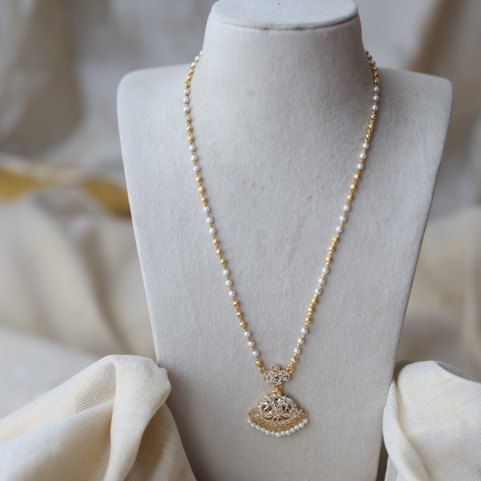 Heritage gold plated padakam long necklace HP6899