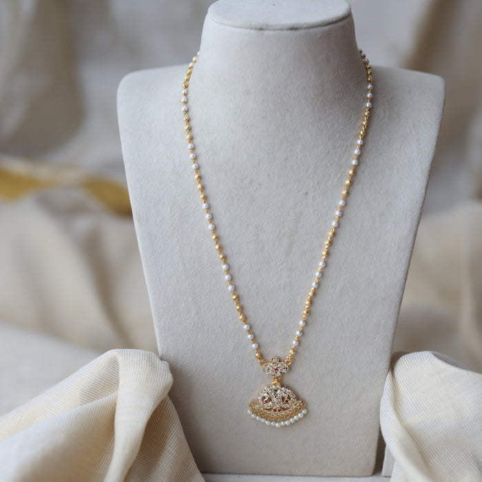 Heritage gold plated padakam long necklace HP6899
