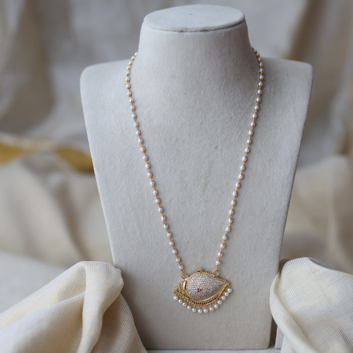 Heritage gold plated padakam long necklace HP1444