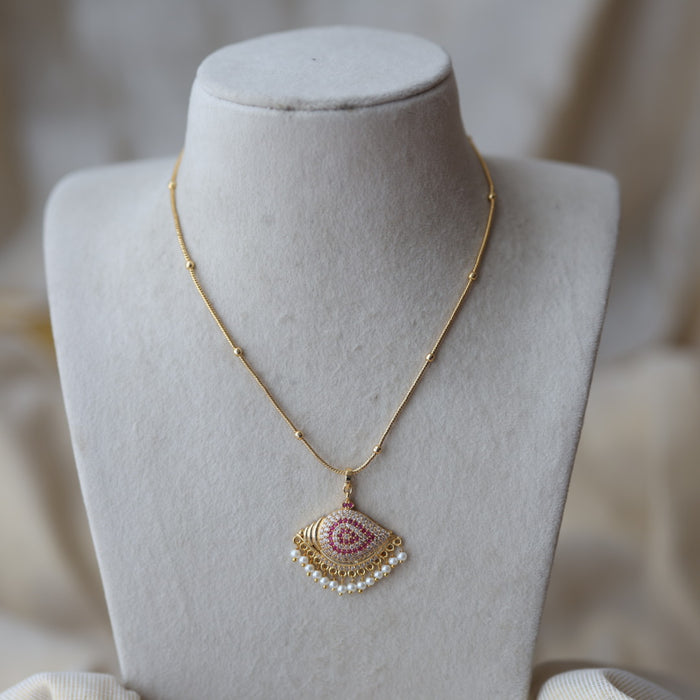 Heritage gold plated sangu pendant short chain HC489
