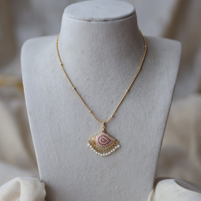 Heritage gold plated sangu pendant short chain HC489
