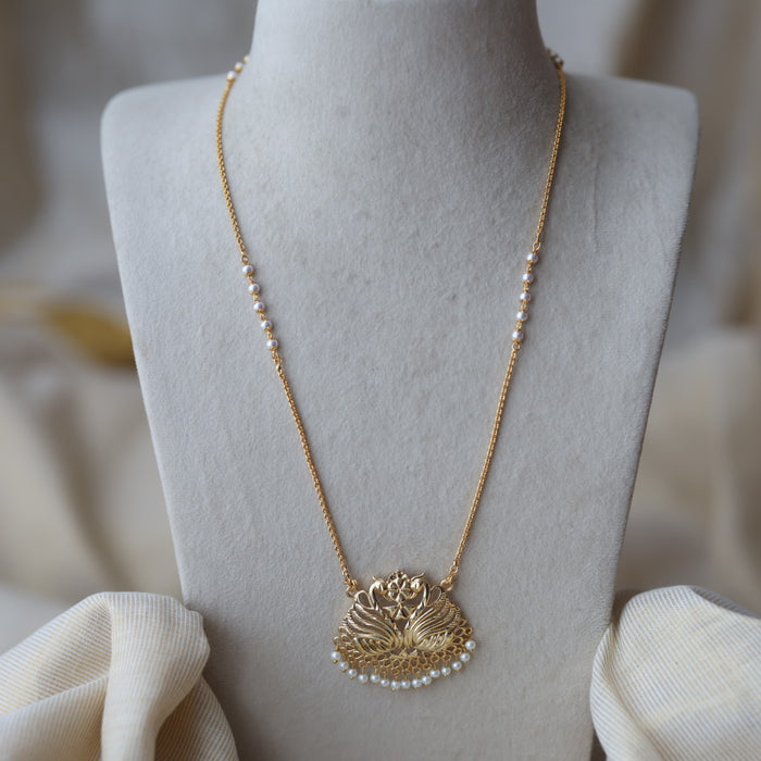 Heritage gold plated padakam long necklace HP1344