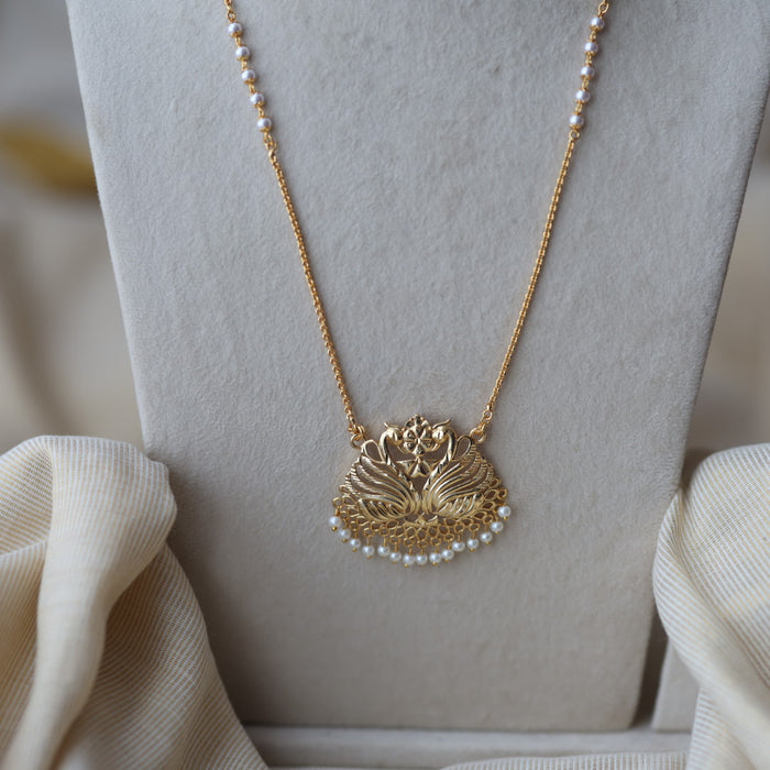 Heritage gold plated padakam long necklace HP1344