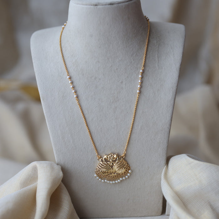 Heritage gold plated padakam long necklace HP1344