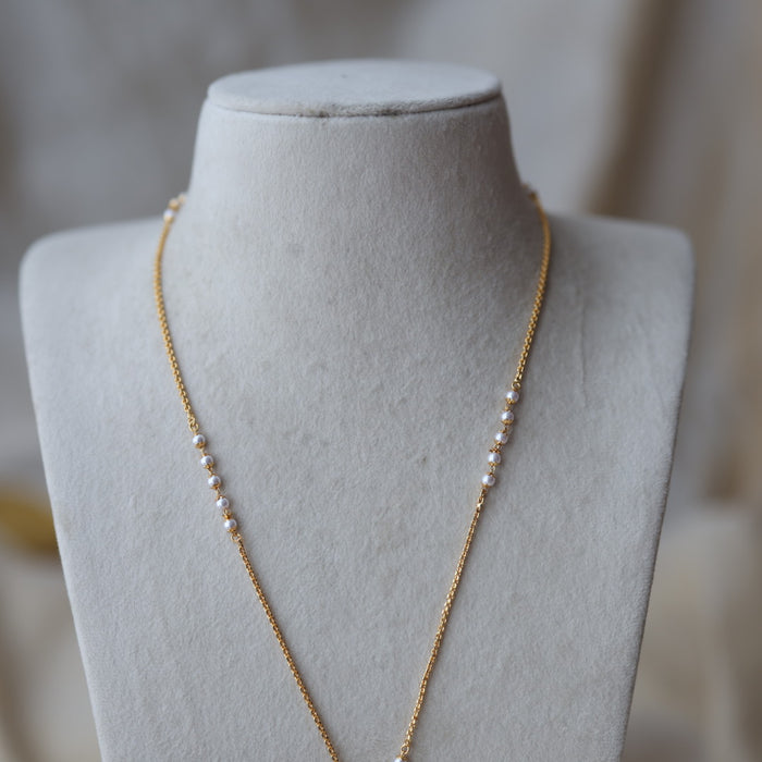 Heritage gold plated padakam long necklace HP5789