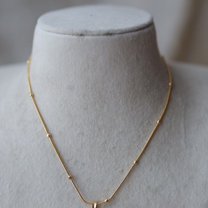 Heritage gold plated simple chain with pendant HC8002