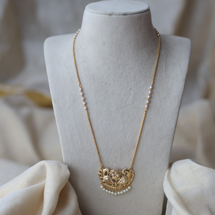Heritage gold plated padakam long necklace HP243