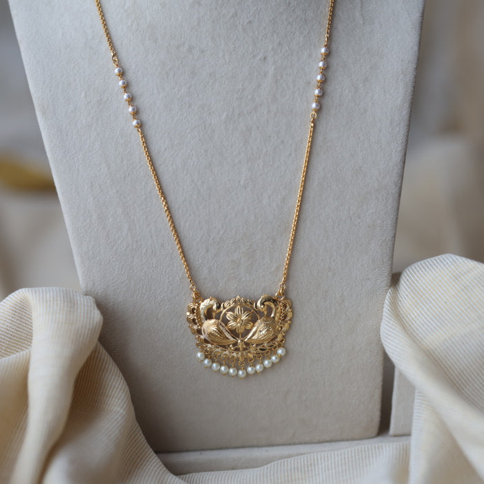 Heritage gold plated padakam long necklace HP243