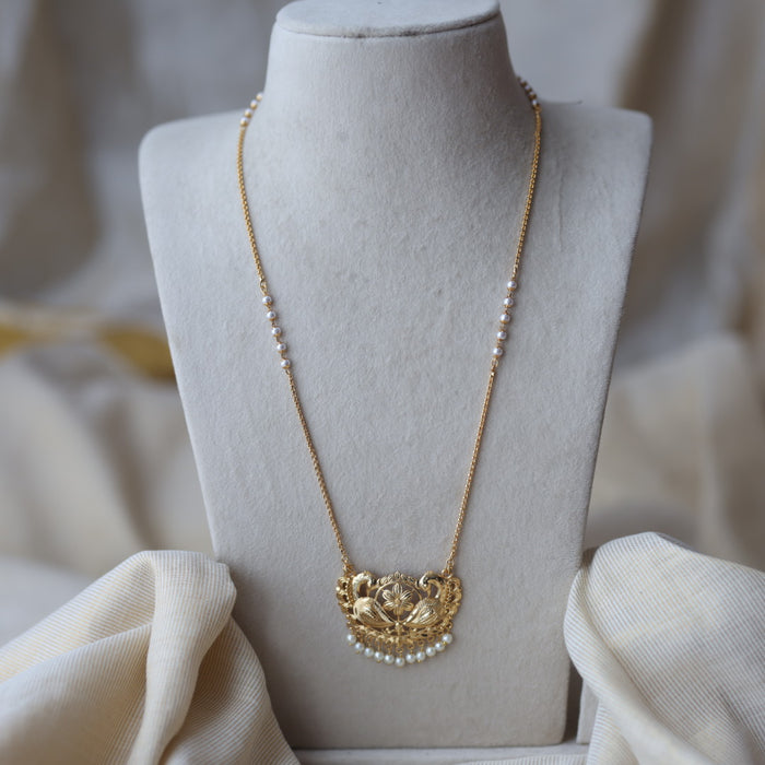 Heritage gold plated padakam long necklace HP243