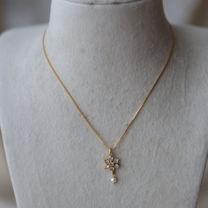 Heritage gold plated simple chain with pendant HC8012
