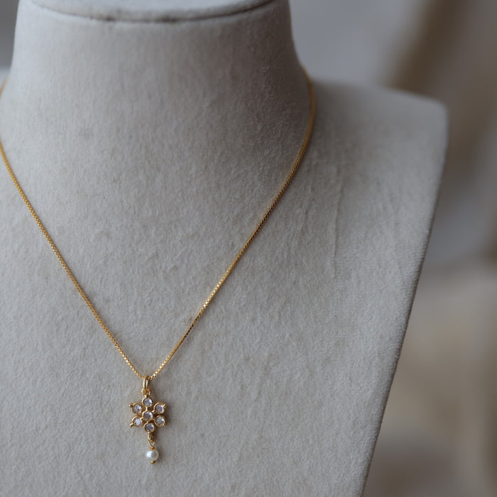 Heritage gold plated simple chain with pendant HC8012
