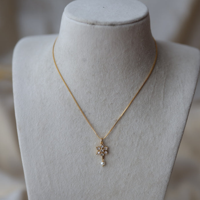 Heritage gold plated simple chain with pendant HC8012