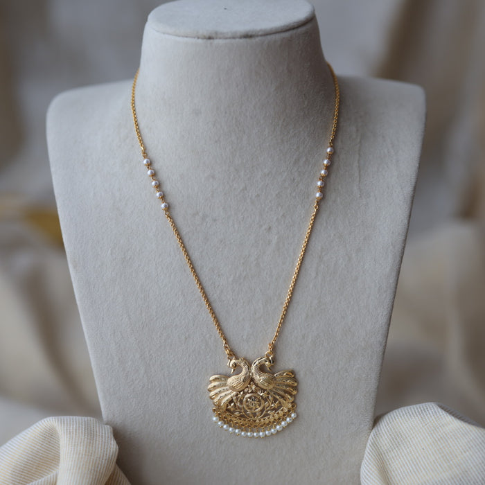 Heritage gold plated padakam long necklace HP1369