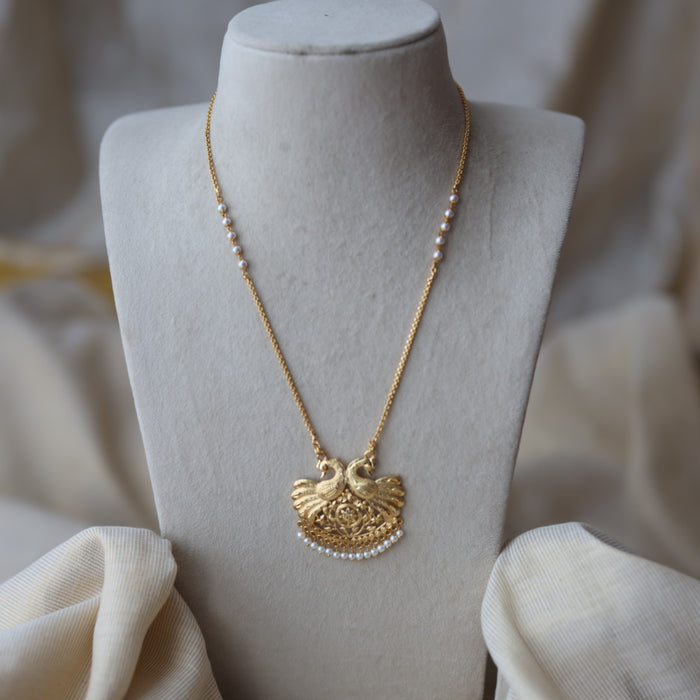 Heritage gold plated padakam long necklace HP1369
