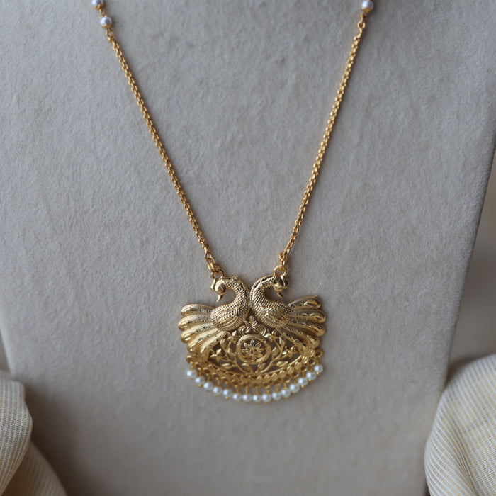 Heritage gold plated padakam long necklace HP1369
