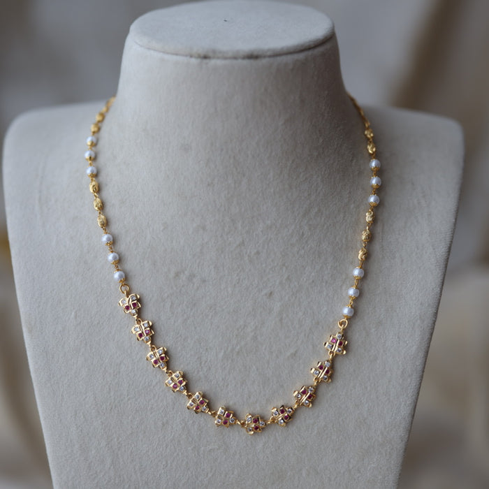 Heritage gold plated short necklace HC689