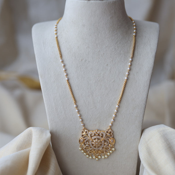 Heritage gold plated padakam long necklace HP5123