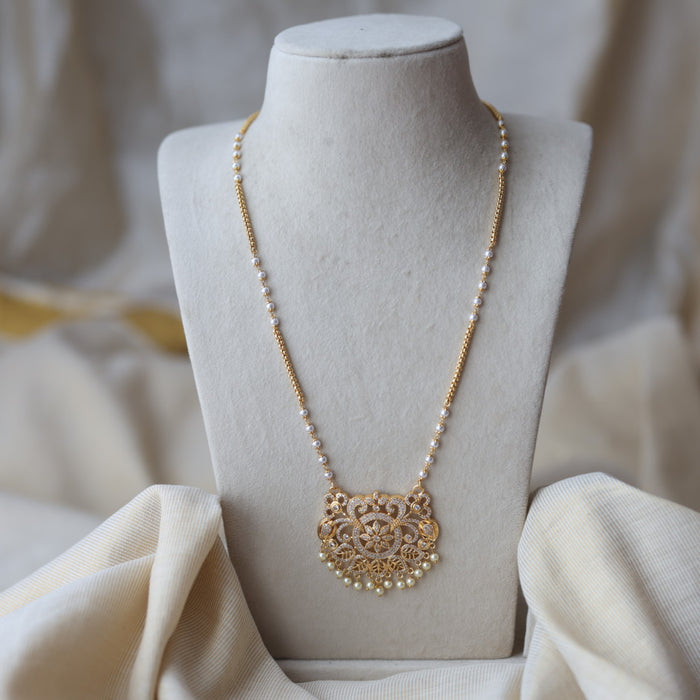 Heritage gold plated padakam long necklace HP5123