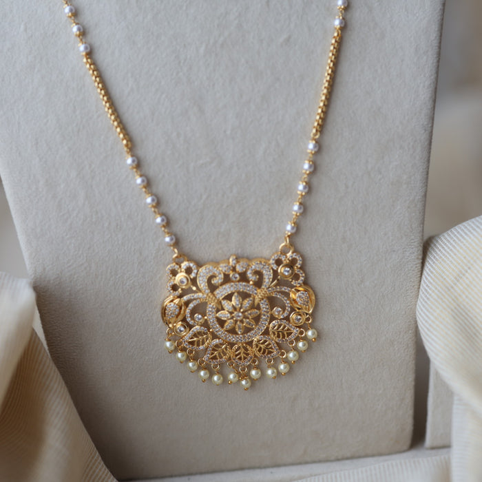 Heritage gold plated padakam long necklace HP5123