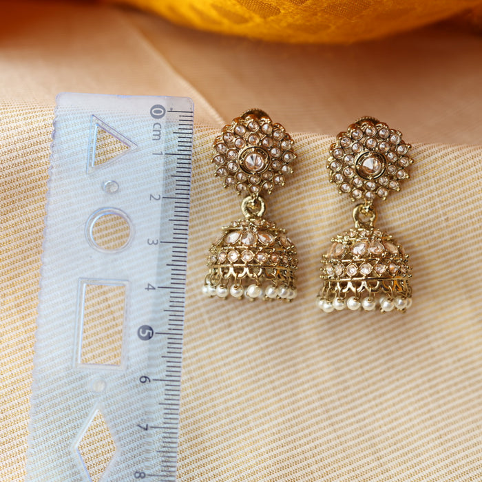 Trendy pearl jumka earrings TJ2012