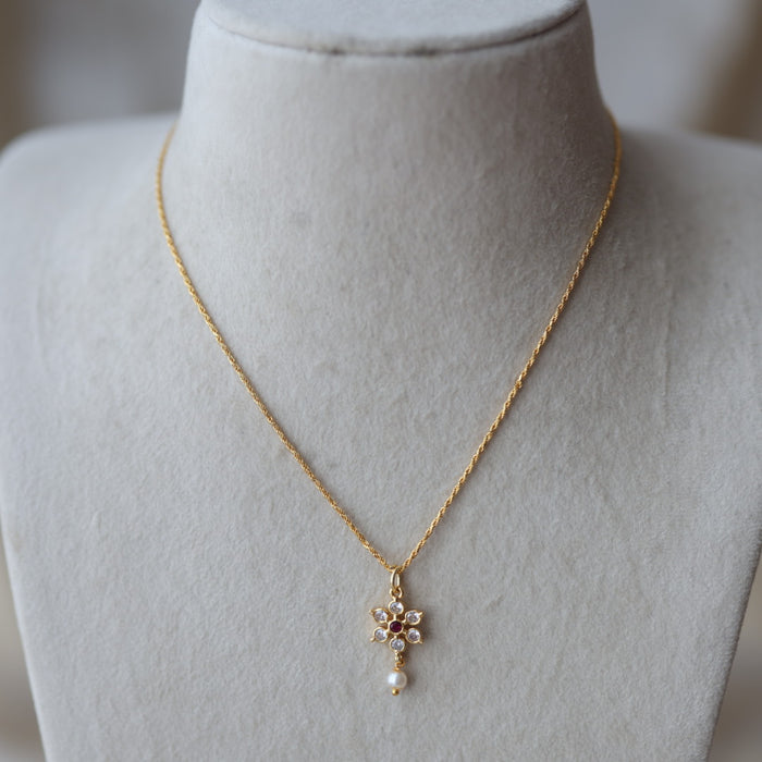 Heritage gold plated simple chain with pendant HC8022