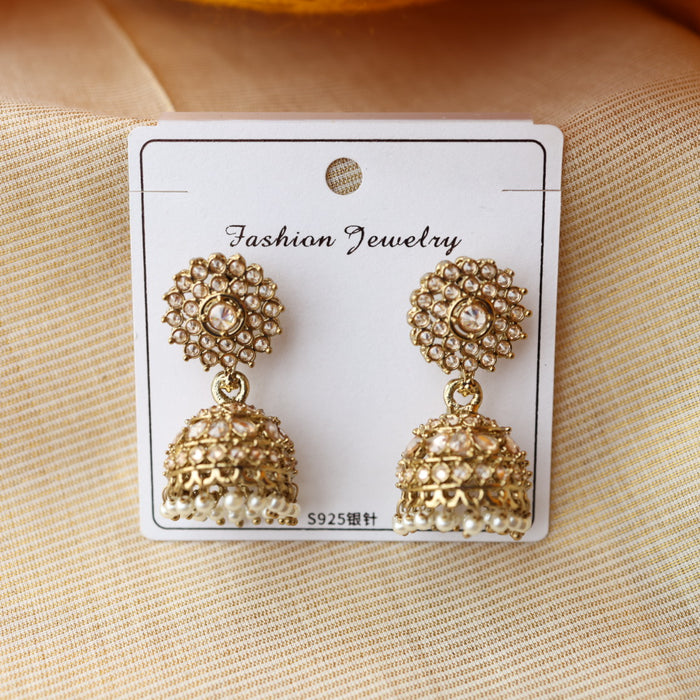 Trendy pearl jumka earrings TJ2012