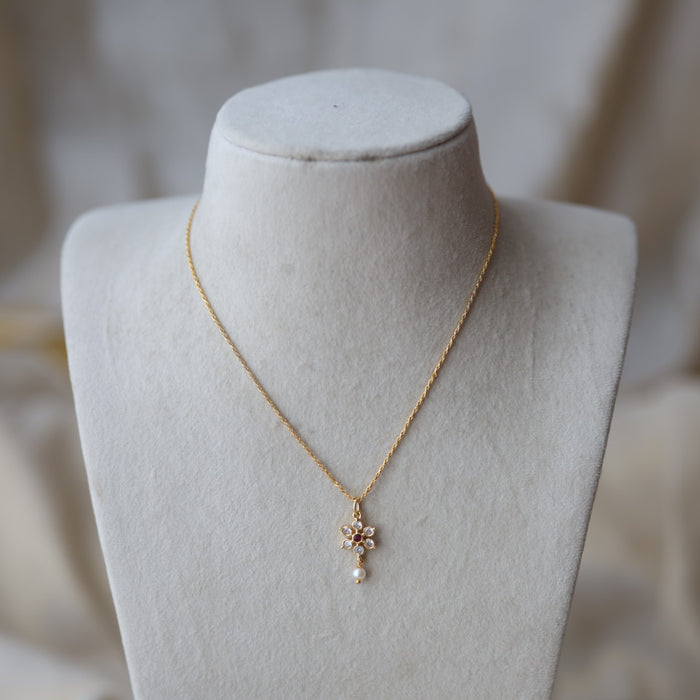 Heritage gold plated simple chain with pendant HC8022