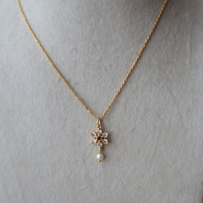 Heritage gold plated simple chain with pendant HC8022