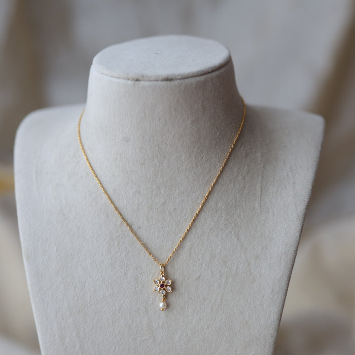 Heritage gold plated simple chain with pendant HC8022