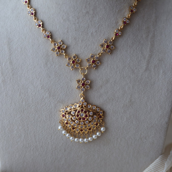 Heritage gold plated short necklace set H098