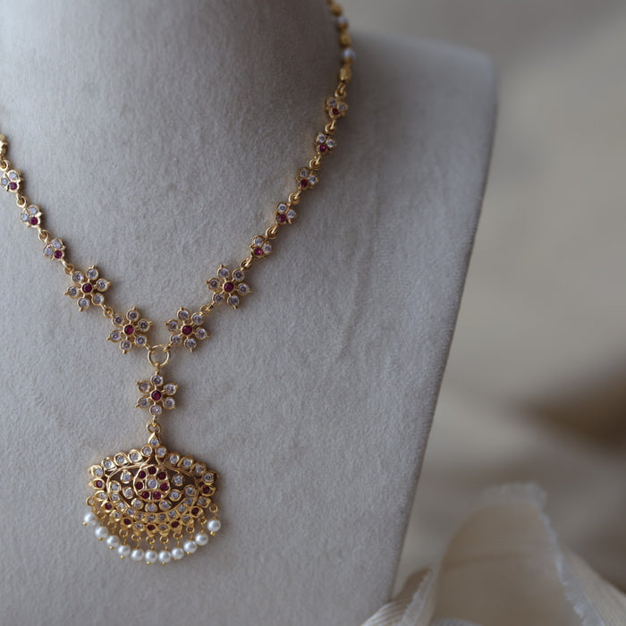 Heritage gold plated short necklace set H098
