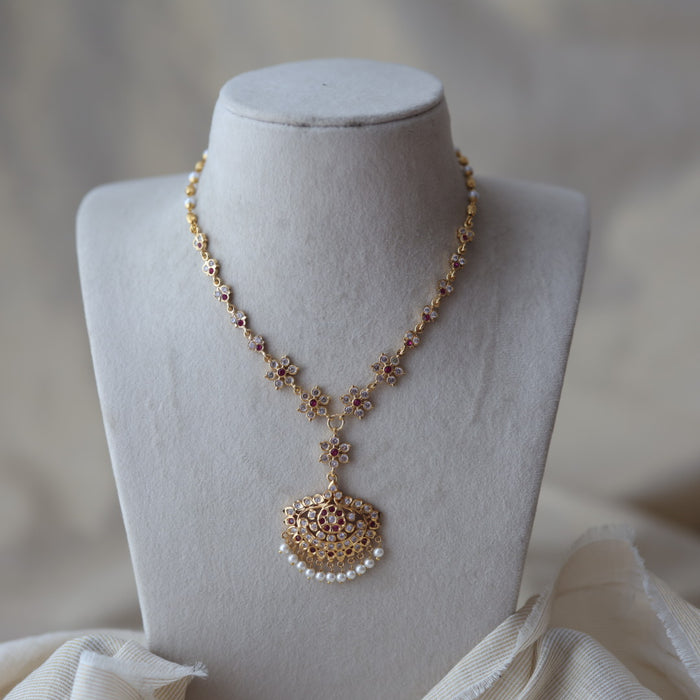 Heritage gold plated short necklace set H098