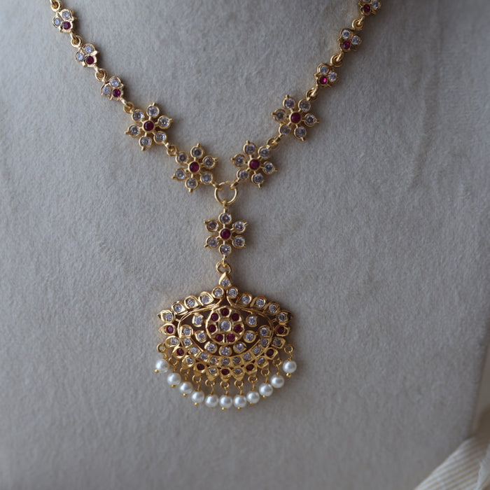 Heritage gold plated short necklace set H098