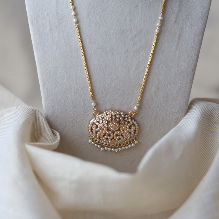 Heritage gold plated padakam long necklace HP988
