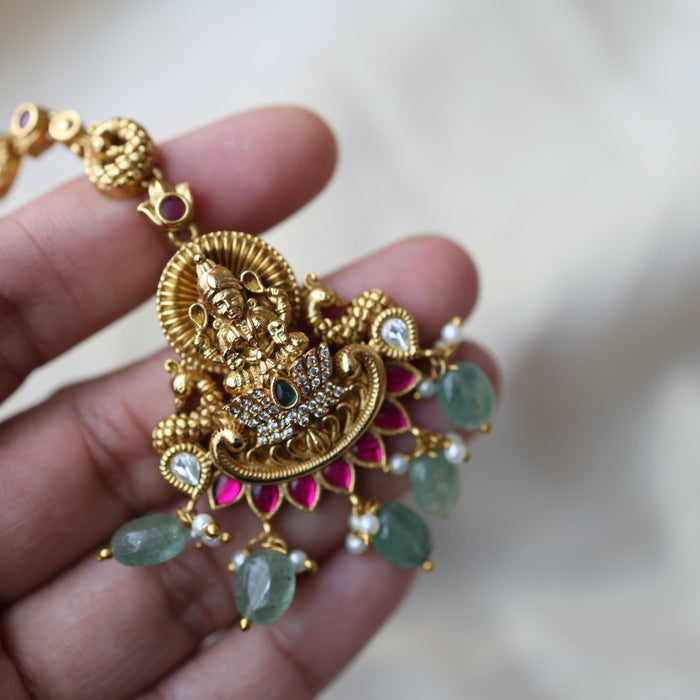 Antique temple design tikka AT366