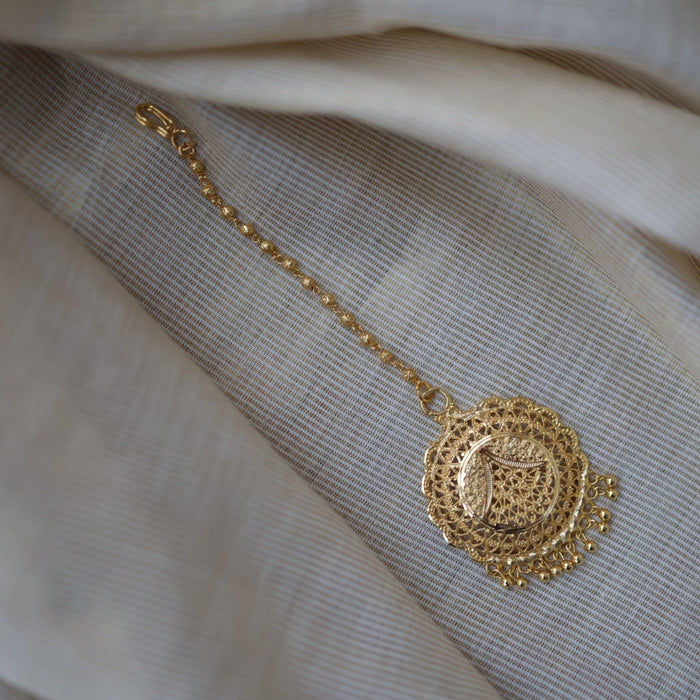 Heritage gold plated maang tikka TH913