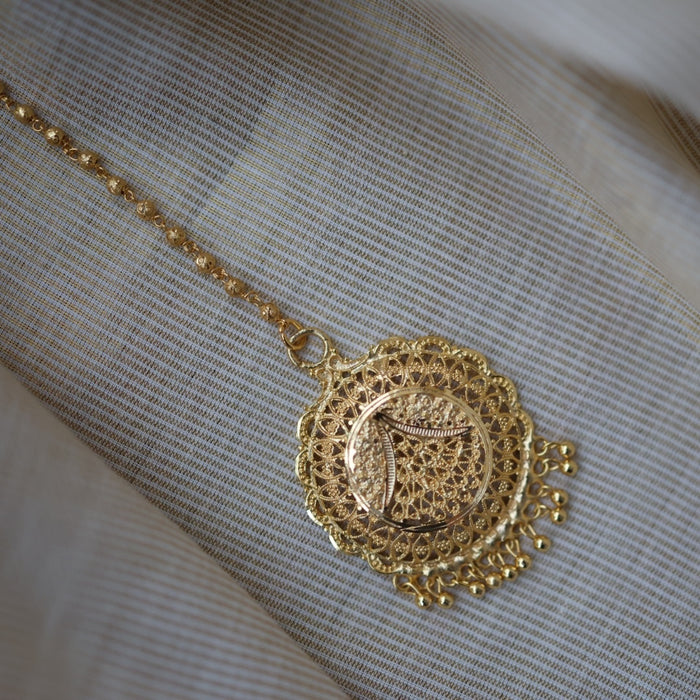 Heritage gold plated maang tikka TH913