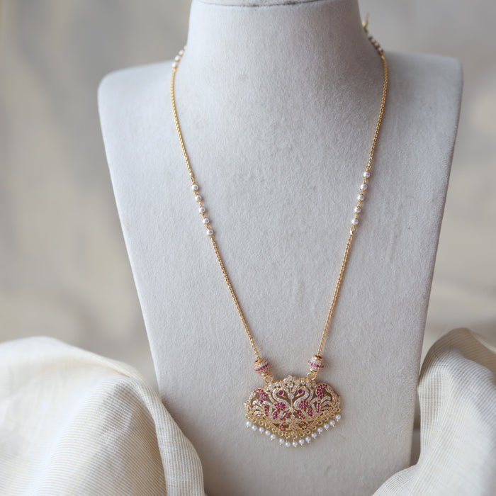 Heritage gold plated padakam necklace HP53888