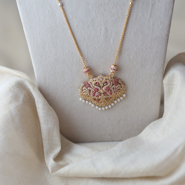 Heritage gold plated padakam necklace HP53888