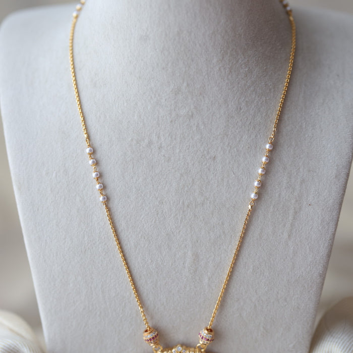 Heritage gold plated padakam necklace HP53888
