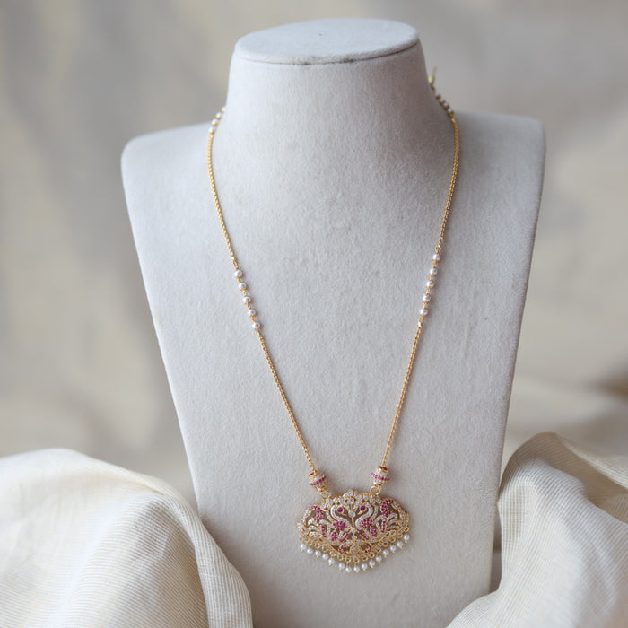 Heritage gold plated padakam necklace HP53888