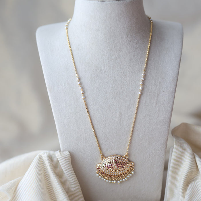 Heritage gold plated padakam necklace HP5311