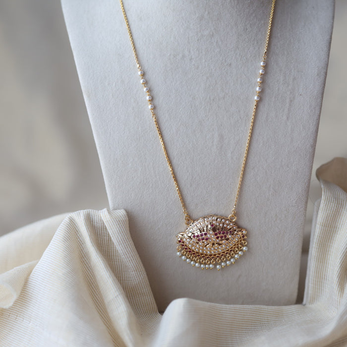 Heritage gold plated padakam necklace HP5311